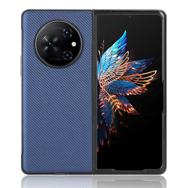 MoreFit Carbon Leather Fiber Case for Tecno Phantom V Fold 5G, Shockproof Hybrid Soft TPU Carbon Fiber Texture Back Cover for Tecno Phantom V Fold 5G - Blue Texture (B0CGVJSQ9B) Amazon Price History, Amazon Price Tracker