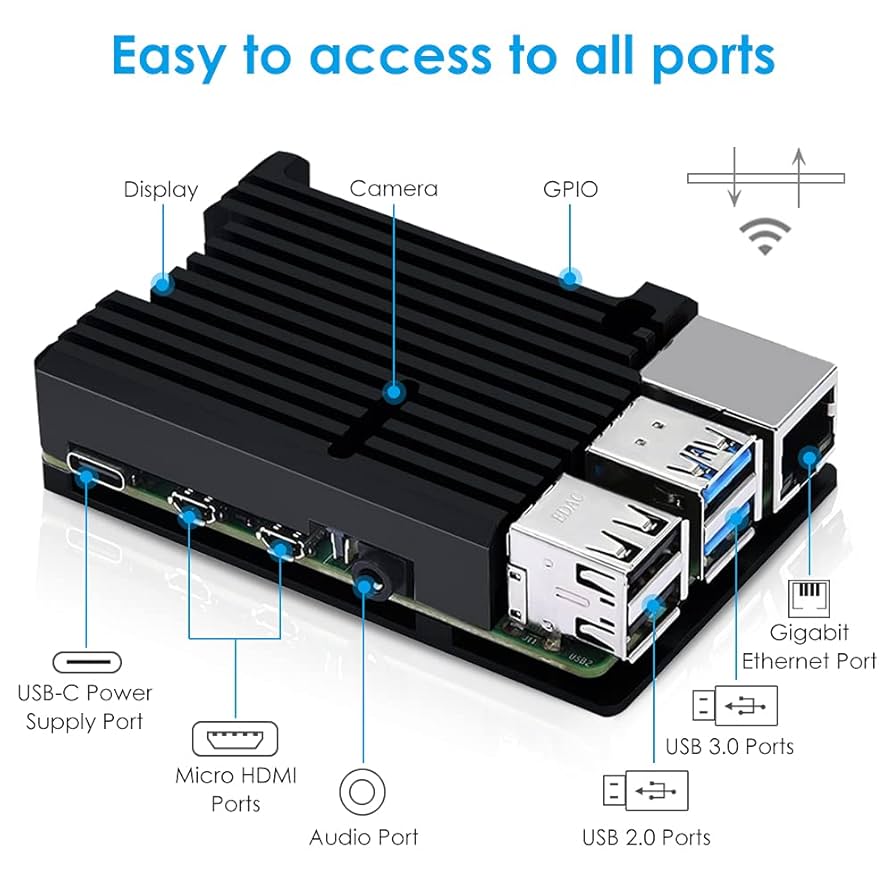 Raspberry Pi 4 Model B 4GB アルミケース＋未使用AC付 Amazon.co.jp: GeeekPi Raspberry Pi 4 ケース、Raspberry Pi 4B