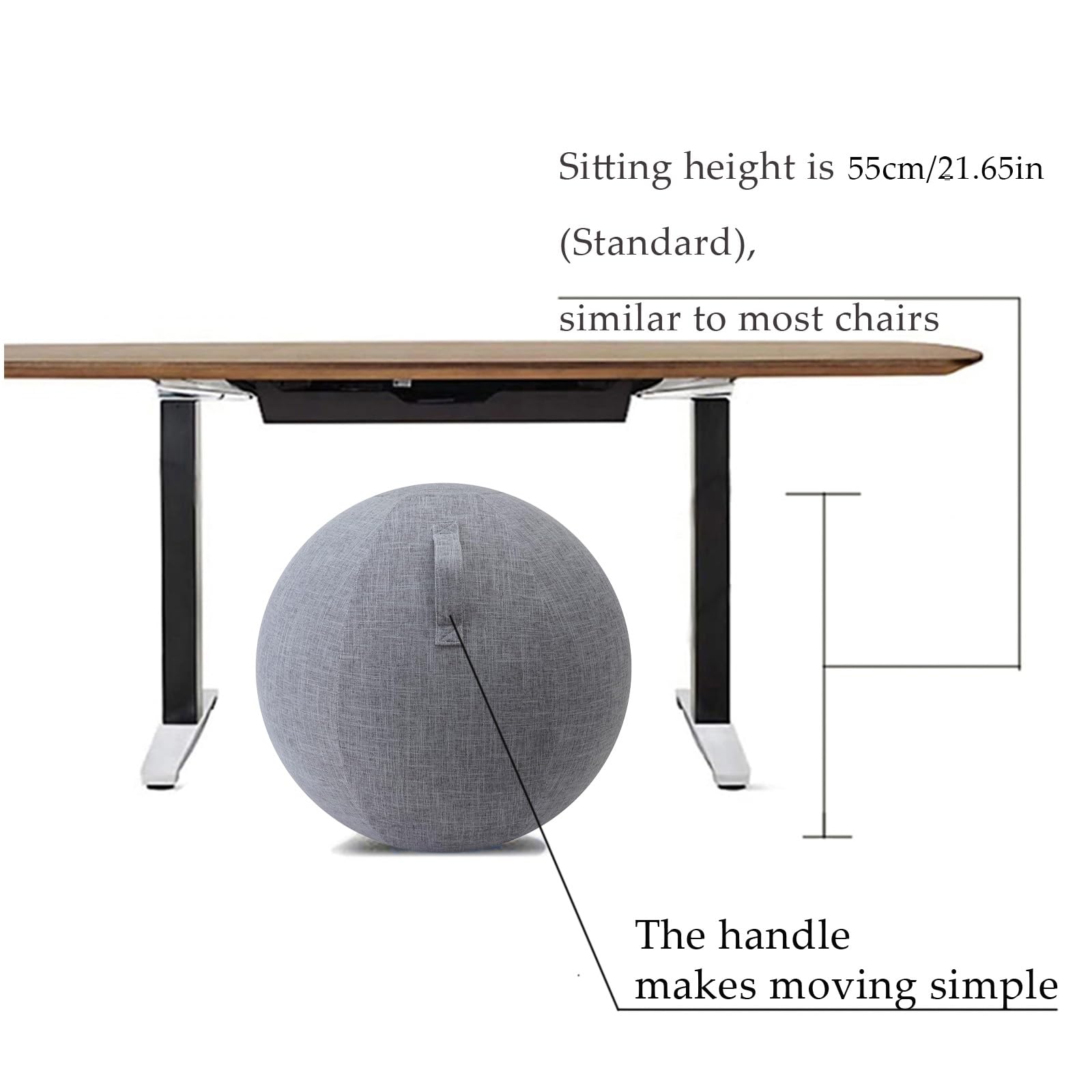 Palla per Il Pilates Copertina Sedia da Ufficio Sedie a Palla per Esercizi Fitball Gravidanza Elegante e Funzionale【Nessuna Pallina Inclusa】