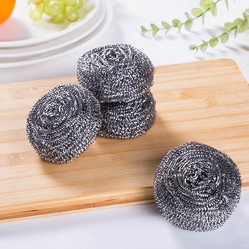 Miniatura 9 de DKKO Estropajos de acero inoxidable para limpiar platos, ollas, sartenes, hornos, parrillas, 12 unidades