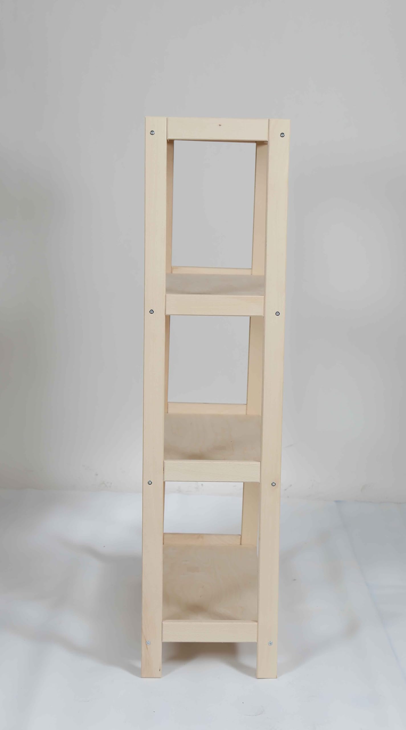 Estantería para cargas pesadas de madera de haya maciza, 93 x 70 x 33 cm (alto x ancho x profundidad), 3 estantes, hasta 60 kg por estante, extra estable, estantería de taller