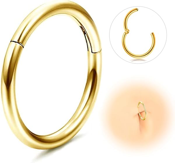 G23 Titane Piercing Nez Anneaux Piercing Hélix Tragus Hypoallergénique Argent Or Noir Anneaux de Cartilage Piercing Conch Septum 14G 16G 18G 20G 6MM/8MM/10MM/12MM Anneau Nez Piercing 1 Pièce - 1