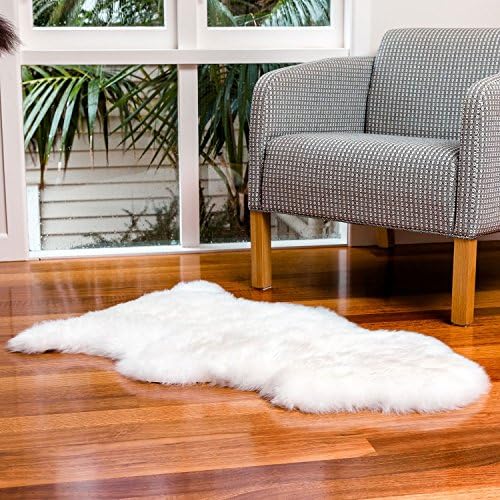 Windward 100% Australia & New Zealand Sheepskin Single Rug, Ivory, 3.5"x2.5"