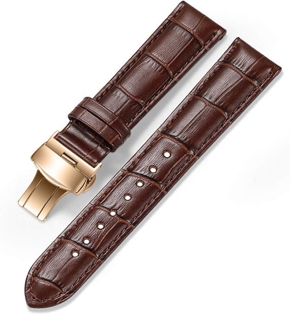 Amazon Istrap 時計ベルト12 13 14 15 16 17 18 19 21 22 24mm 本革時計バンド 耐水性 腕時計ベルト プッシュｄバックル 鰐皮紋様 ブラック ブラウン ローズゴールド 観音開き尾錠金具 時計バンド 腕時計 通販