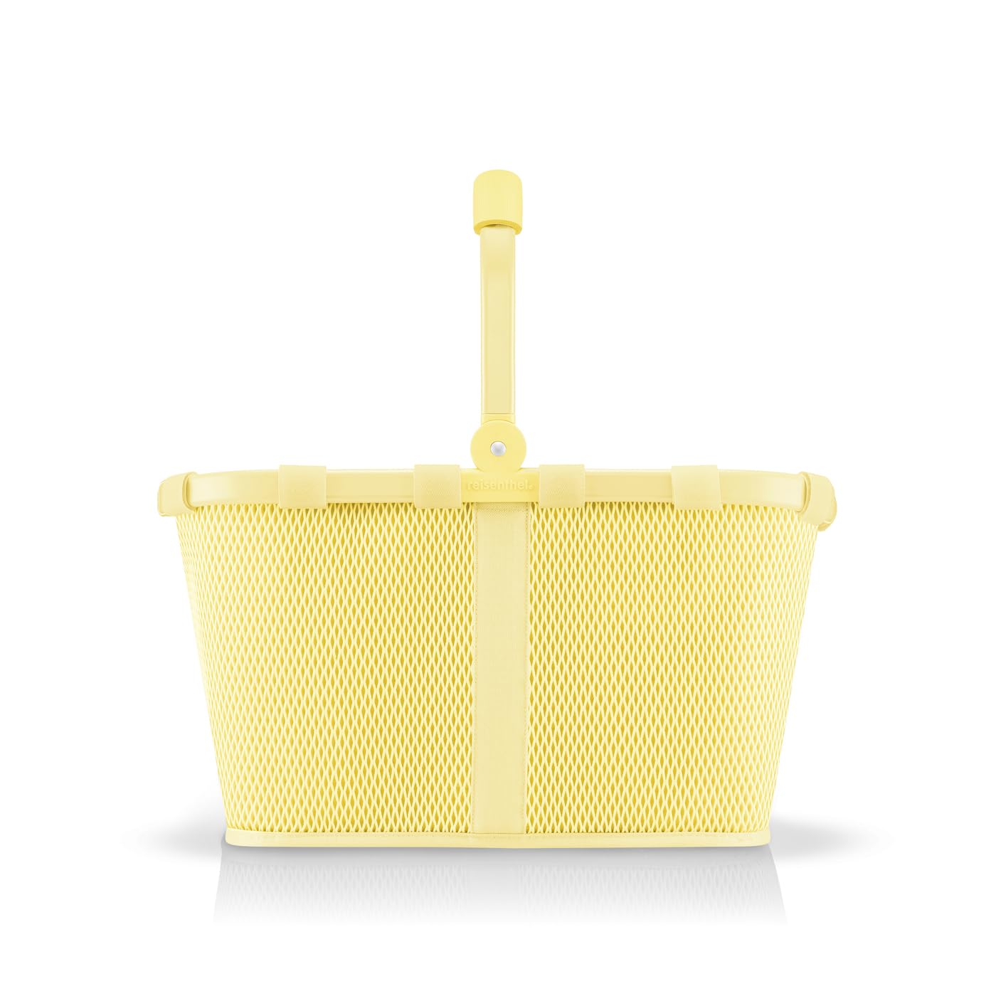reisenthel carrybag frame mesh lemon – Stabiler Einkaufskorb mit viel Stauraum und praktischer Innentasche – Elegantes und wasserabweisendes Design