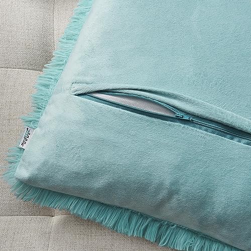 Image of Faux Fur Throw Pillow Covers for Couch Decorative Pillows 24x24 Inch