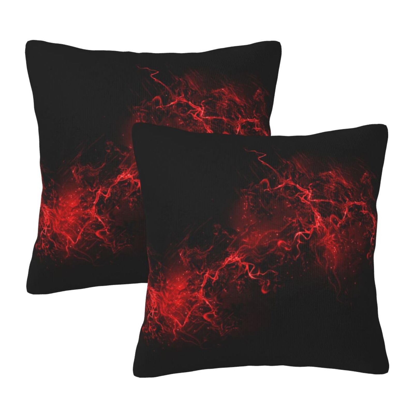 Taies d'oreiller carrées Explosion Burst rouge noir pour raviver un canapé usé