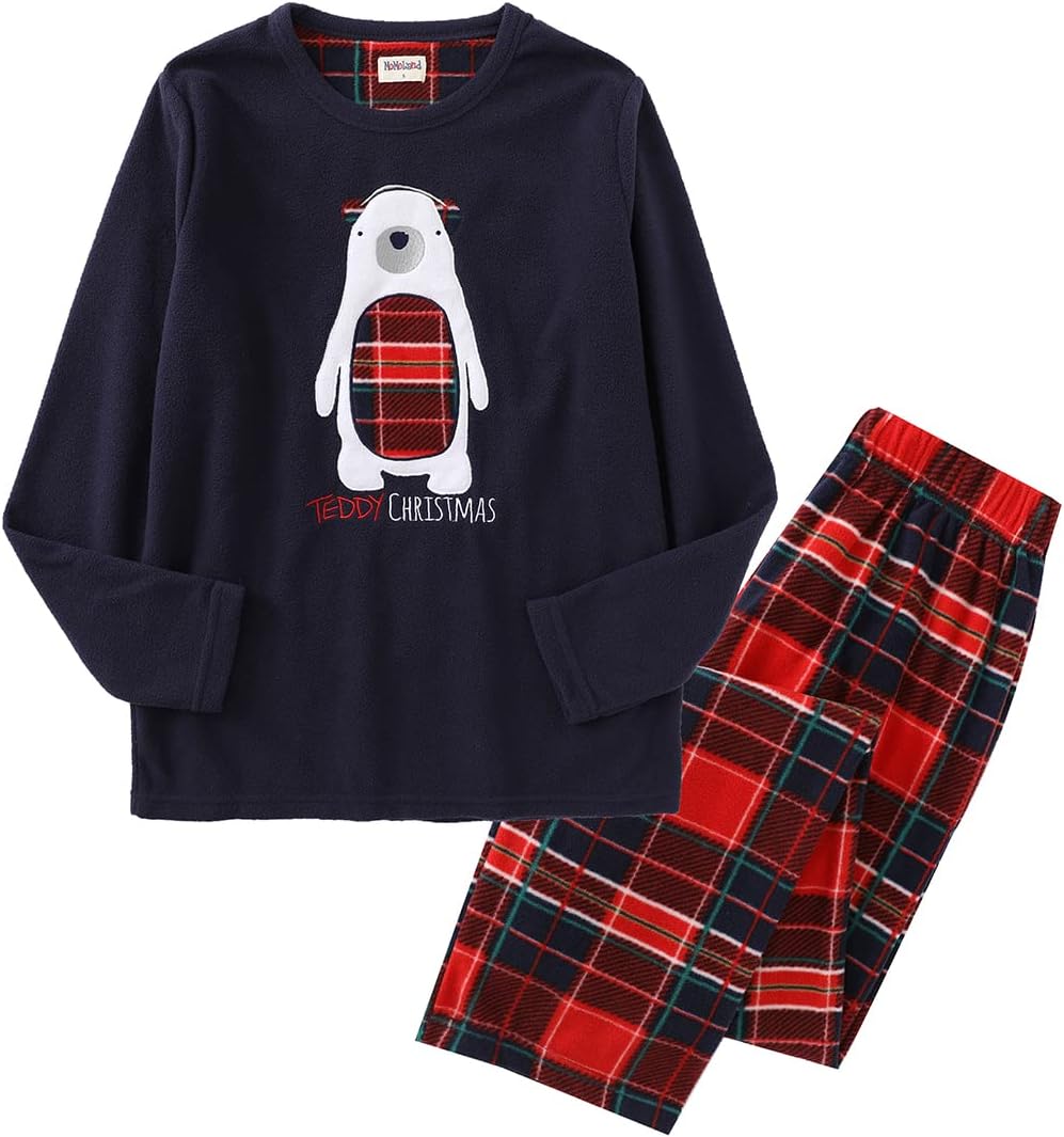 MOMOLAND Women lady's Polar Fleece Pajamas Pjs Sleepwear Set Christmas Xmas Jammies