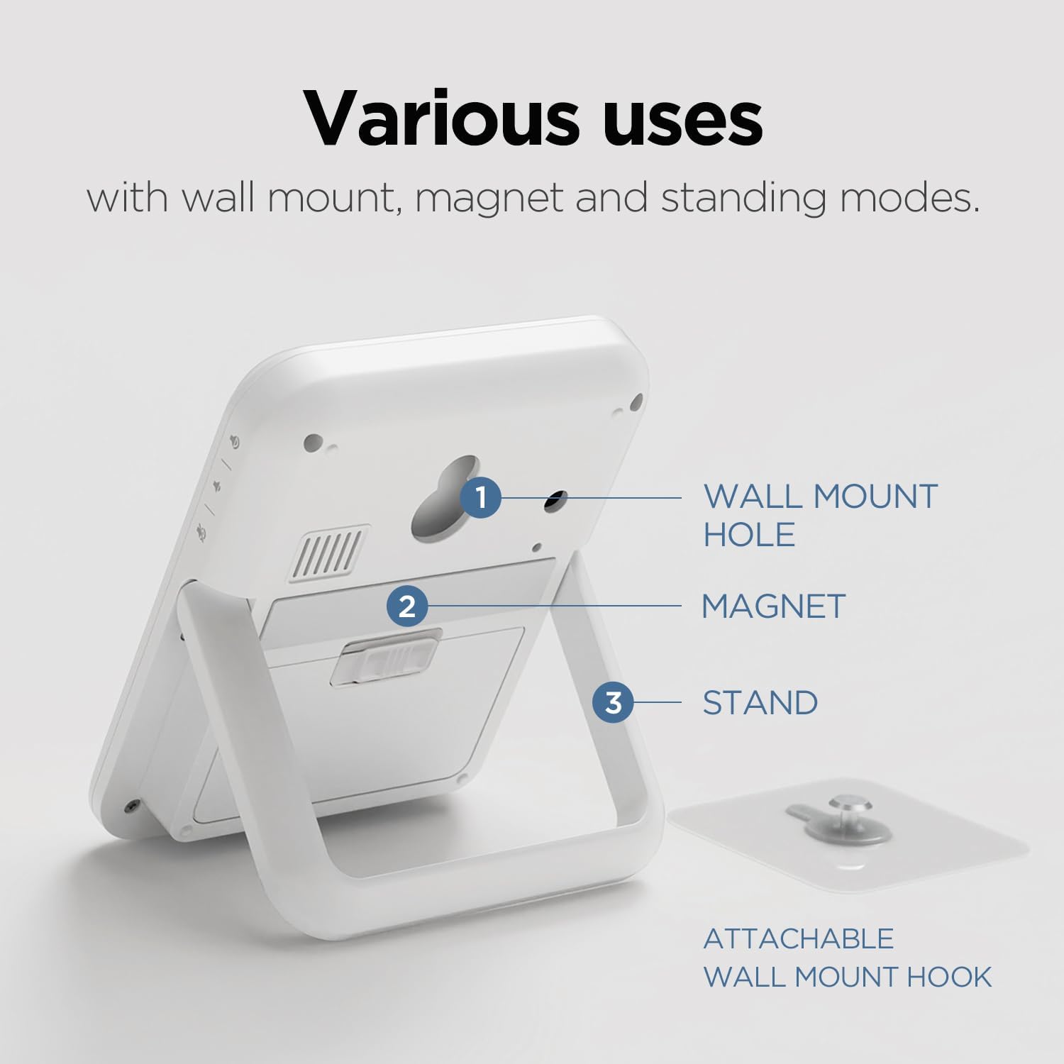 mooas Shower Clock with Waterproof Timer, Temperature, Humidity + Metal Touchless Automatic Liquid Soap Dispenser, Stainless Steel, Rechargeable, IPX5 Waterproof for Bathroom, Kitchen, Handwashing