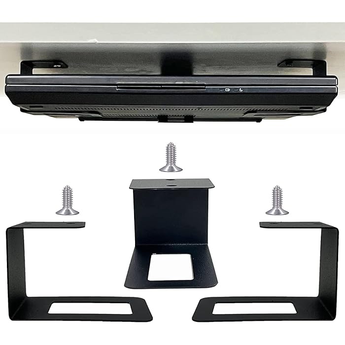 Buy (3) Laptop Holder Under Desk Laptop Mount Organizer Rack Storage