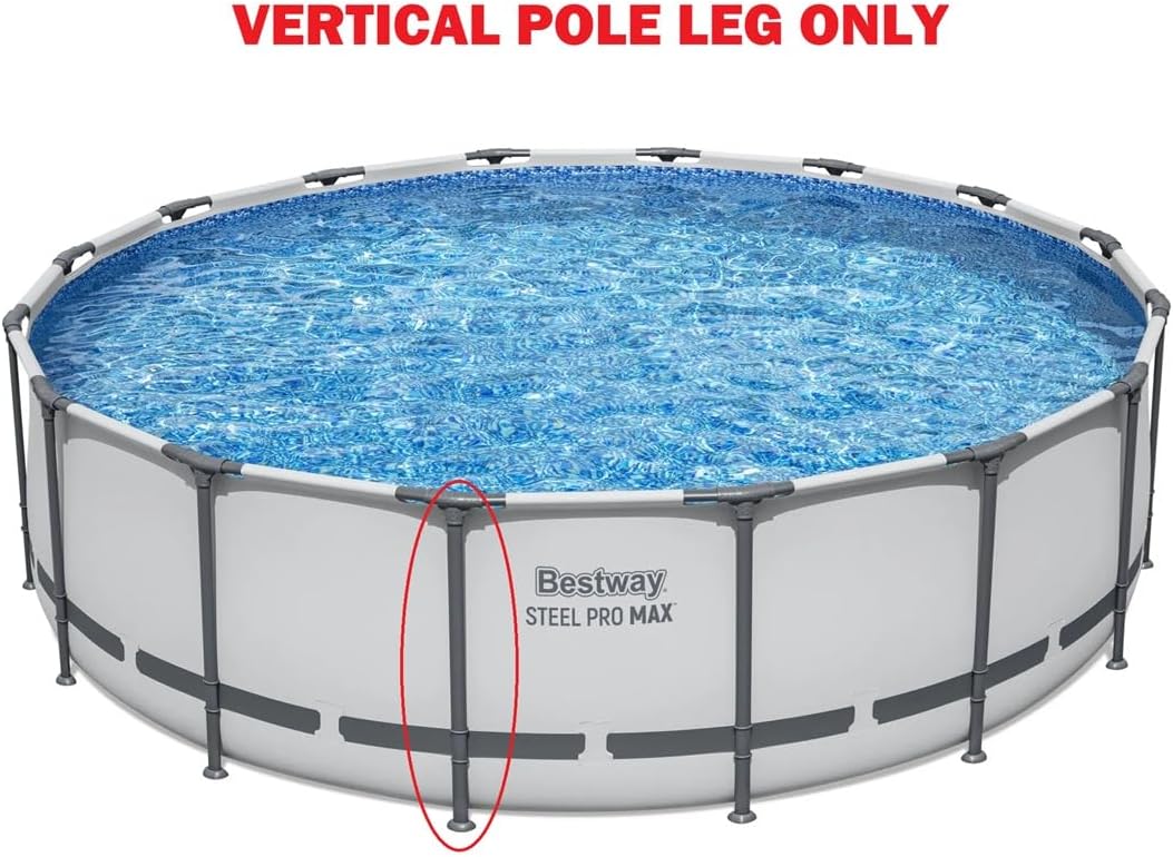 Replacement Vertical Leg for Bestway Power Steel 18FT X 48IN Above Ground Round Swimming Pool, Gray