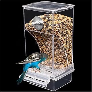 Automatic Bird Cage Feeder Acrylic for Small and Medium Lovebirds Parakeets