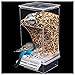 Automatic Bird Feeder,No_Mess Bird Feeder for Cage,Transparent Food Container,Acrylic Parrot Feeder Cage Accessories for Small and Medium Lovebirds Parakeets Canary Cockatiel Finch