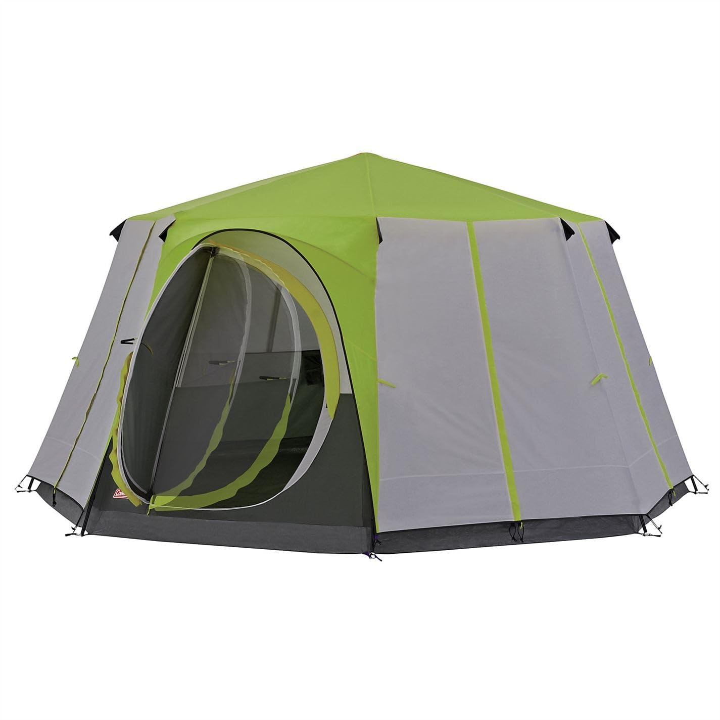 Coleman - Tienda Octagonal para 6 Personas, Tienda de campaña Familiar para 6 Personas con Vista panorámica de 360°, construcción Estable de Poste de Acero, Suelo Cosido, 100% Resistente al Agua