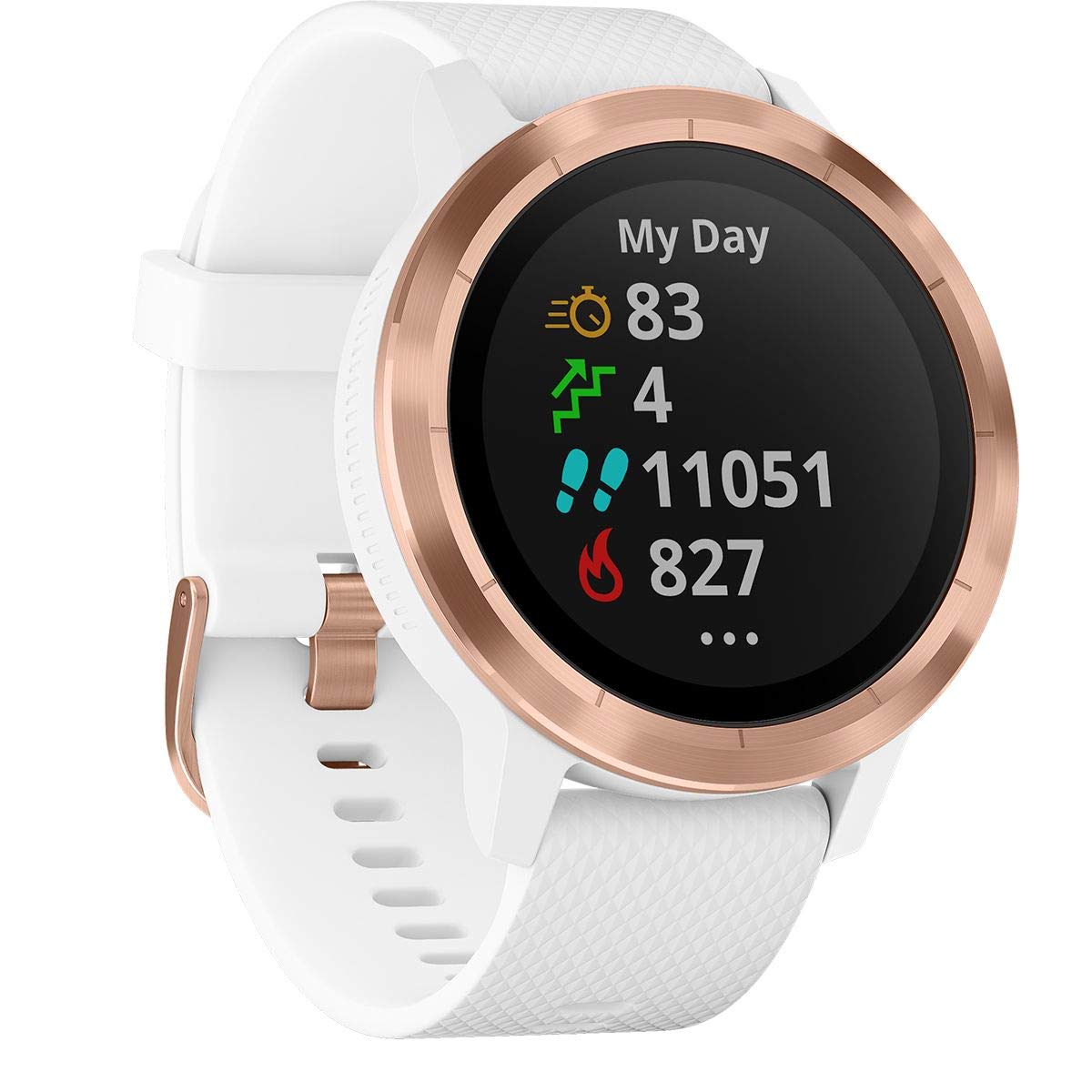 Garmin Gps-fitness-smartwatch Vivoactive 3, Weiß/Rosegold, M, 010
