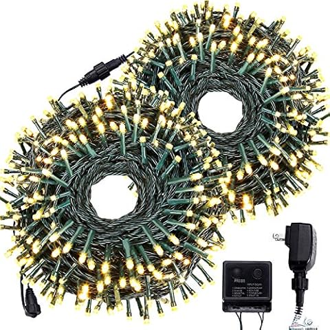 COSFLY Outdoor Christmas String Lights 209 ft 600 LED,UL Certificated Fairy String Lights for Outdoor Garden Halloween Wedding Party BBQ Party Decoration Cover