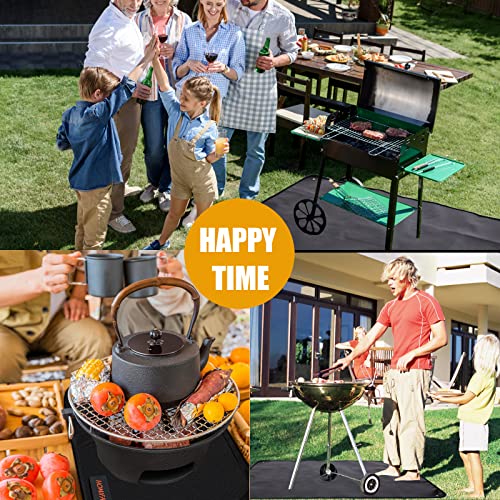 40 X 65 Inch Grill Mats For Outdoor Grill, Under Grill Mat, Double-Sided Fireproof Deck And Patio Protector Mat, Bbq Mat For Under Bbq, Waterproof Oil-Proof Grill Floor Pads Fire Pit Mat Fireplace Mat #TOP5
