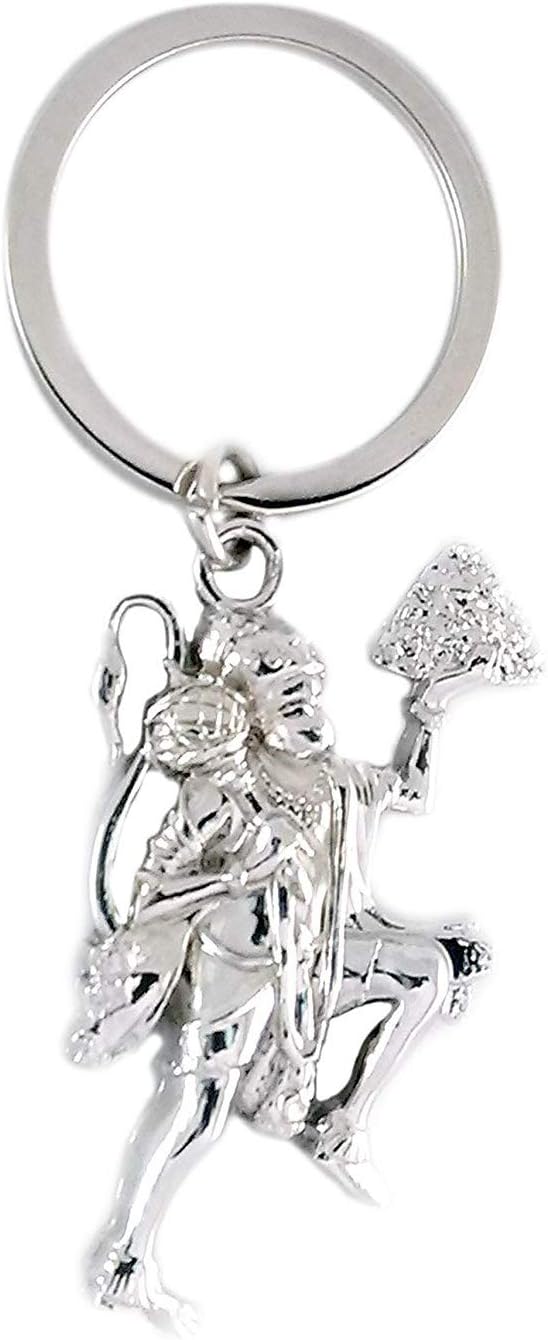 Kolossalz Silver Bajrangbali Keyring & Keychain