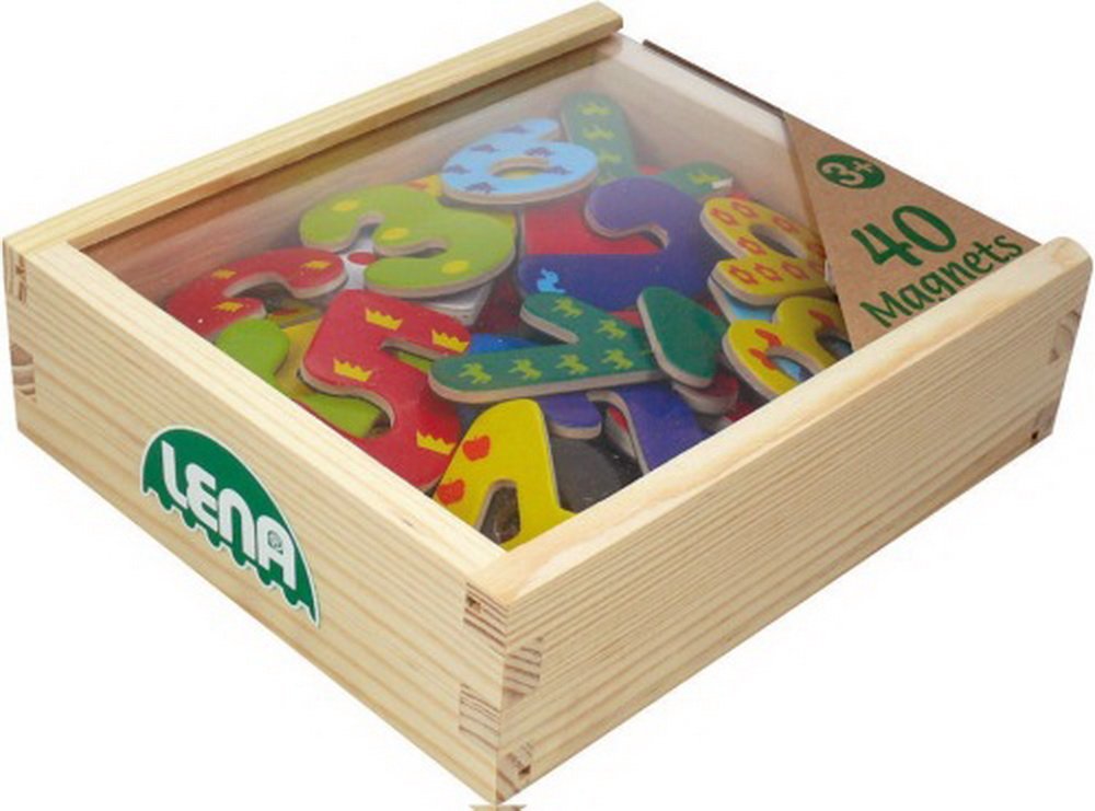 Small Foot Números Magnéticos 40 Piezas En Caja De Madera – Aprende Aritmética Jugando Desde 0 A 9
