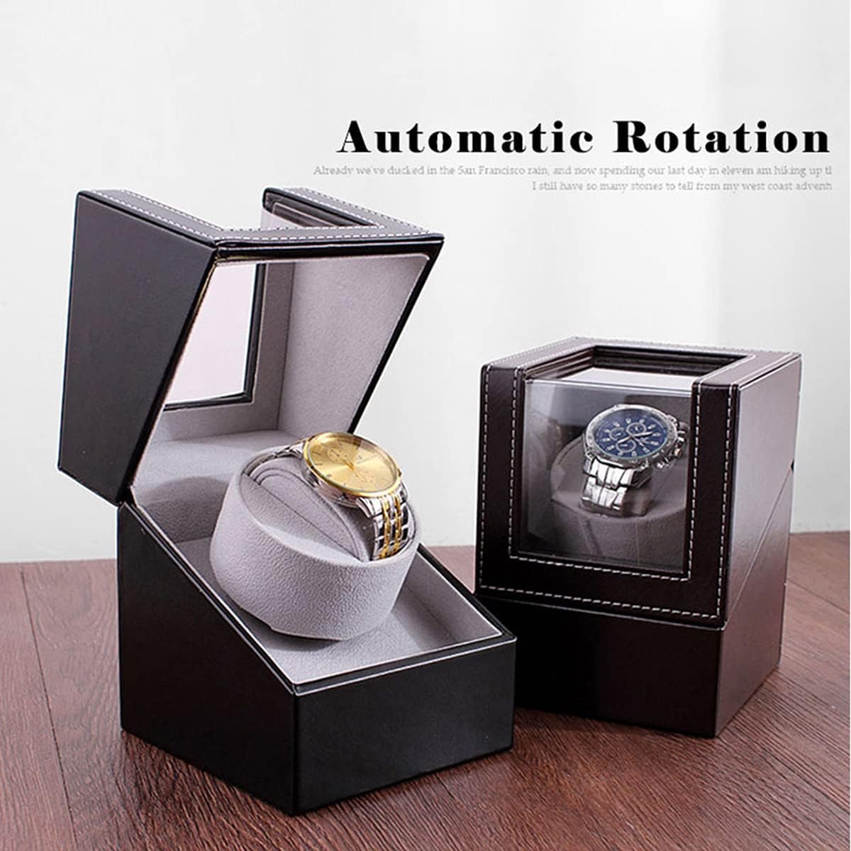 Watch Winder, Automatic Watch Winder Box, Single Watch Winders for 1 Watches with Quiet Motor - Image 5