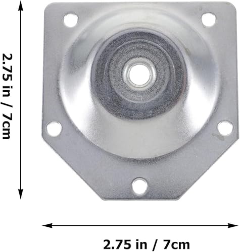 Miniatura 3 de DOITOOL 4 placas de montaje de patas en ángulo de 14 grados, soportes para patas de muebles, placas en T, patas de sofá M8 con pernos de suspensión,