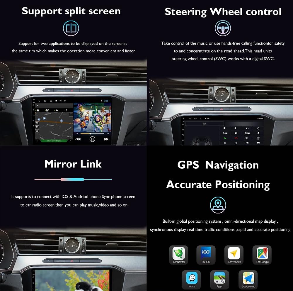 9" Android 15 Pantalla Táctil Radio 2 DIN Coche Pantalla para Honda Civic (EP3) 2000-2005 con Enlace Espejo/GPS/FM/BT/Ventilador de refrigeración/Reproductor Multimedia(2+32G)