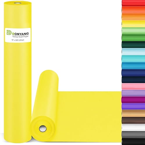 Papel de regalo, rollo de papel para manualidades de 15 x 300 pulgadas, papel de embalaje Kraft para suministros de mudanza, rollo de papel de