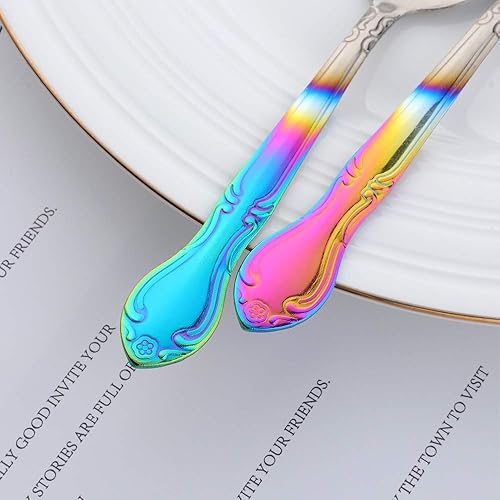 Miniatura 69 de Juego de 12 cucharas de café, mini cucharas de café, cucharas de espresso de acero inoxidable, cucharas pequeñas para postre, té, aperitivo, 4.6