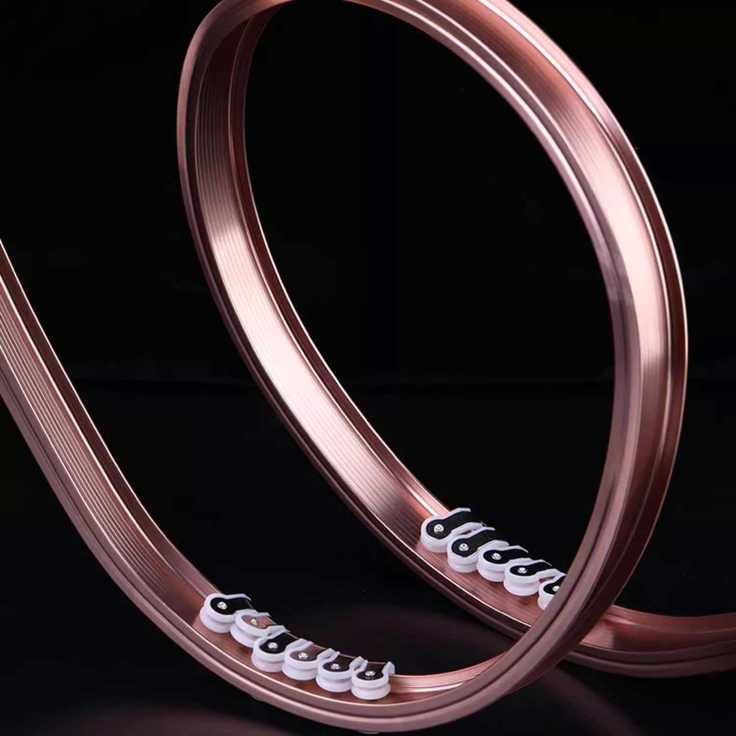 Flexible Curved Ceiling Curtain Track - Aluminum Room Divider, Bendable Design for Living Room, Bedroom, Shower - 1.5m (4.9ft) - Pink Color