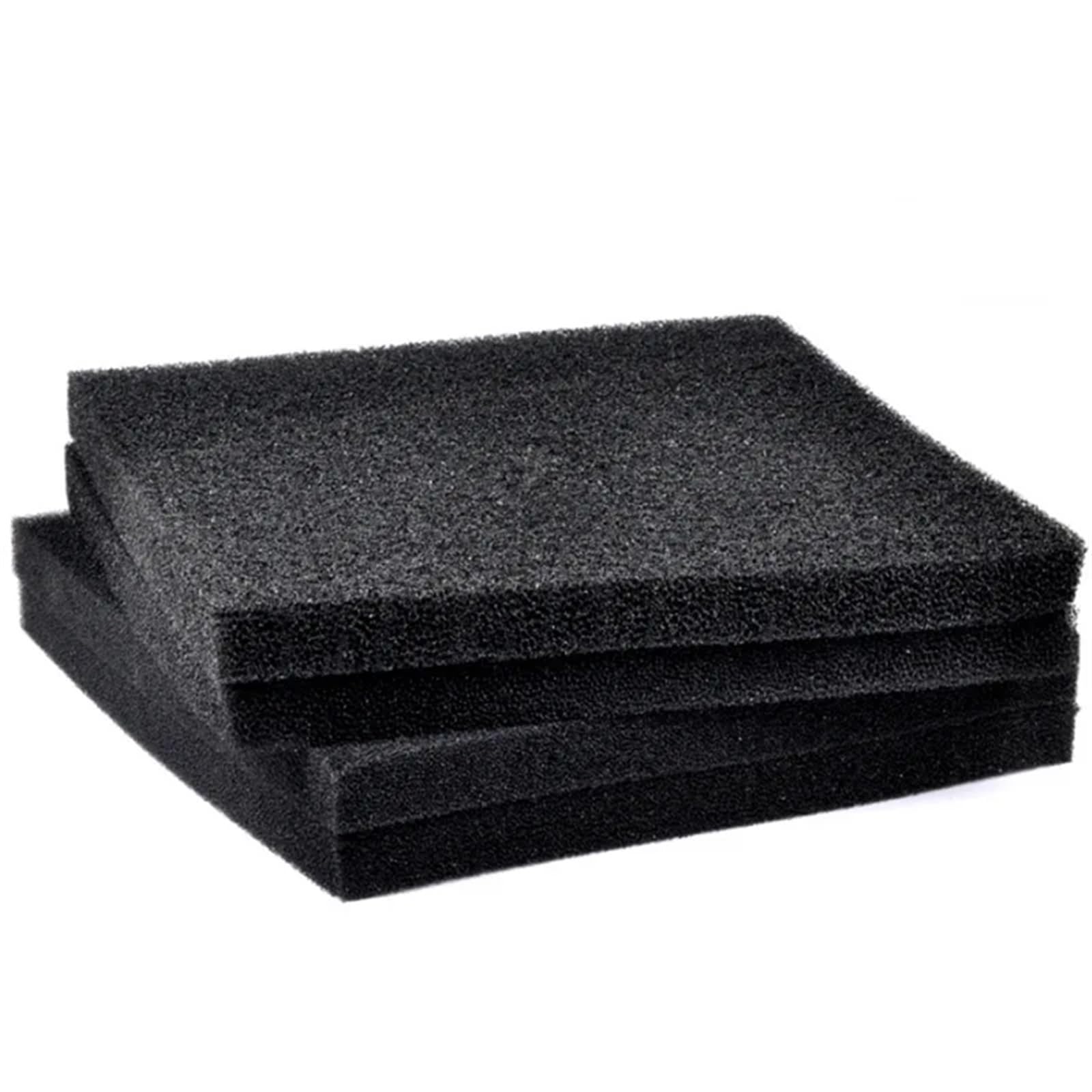 Ouate Aquarium Fil filtrant for Aquarium, éponge en Coton Pratique, Filtre for, réservoir de Poissons, étang, Mousse Noire(50cmx50cmx4cm,15PPI)