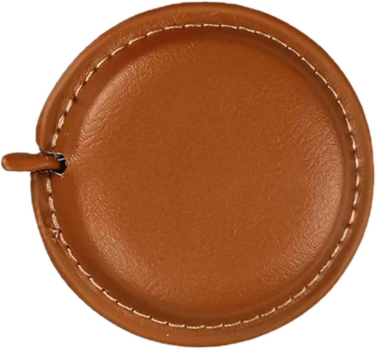Tape Measures Retractable Soft Tape Measure Leather Case Pocket Double Scale Flexible Measuring Ruler for Fabric Body Waist(Brown)