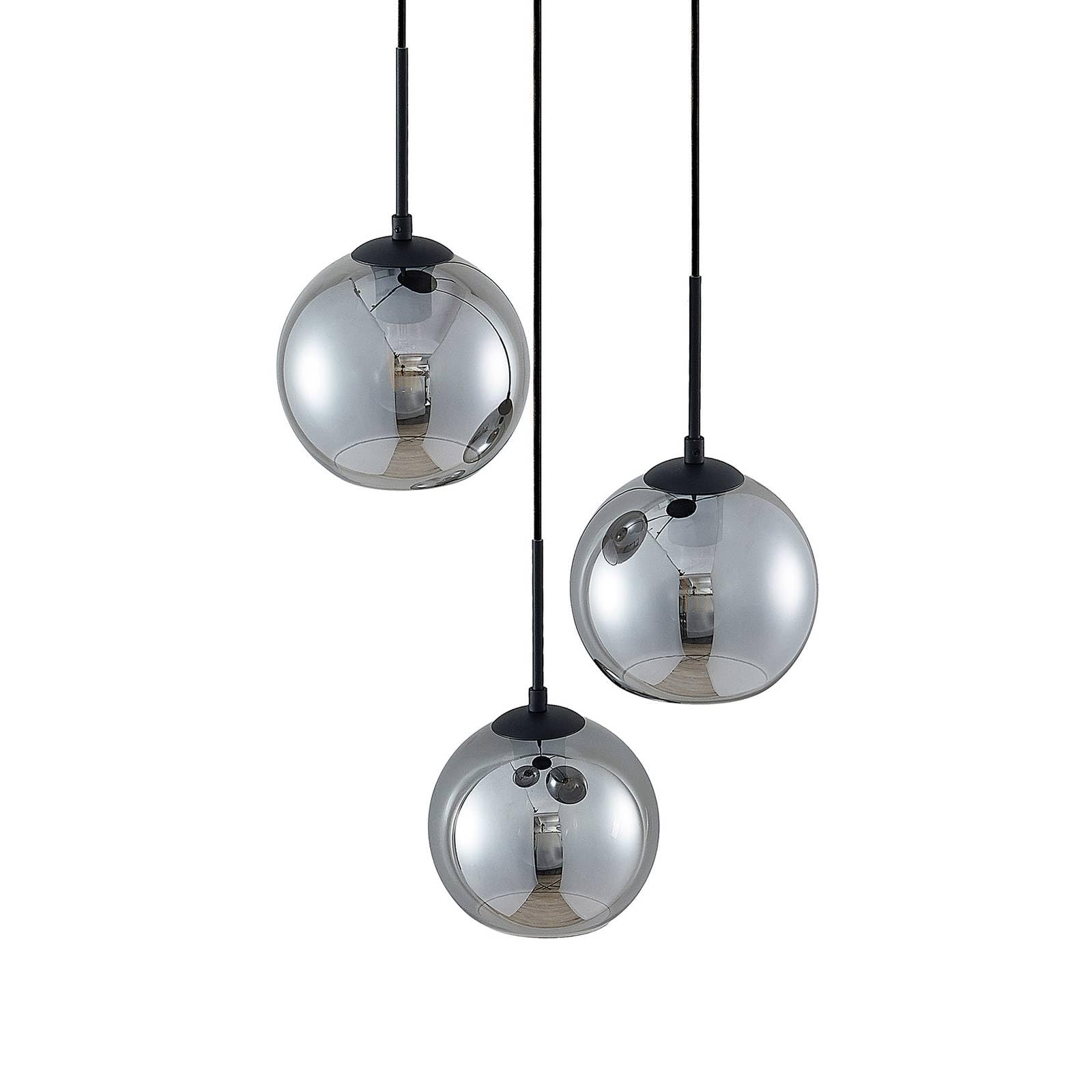 Lindby Lampada a sospensione dimmerabile (Moderno) colore Grigio, in Vetro ad es. Soggiorno & Sala da pranzo lampada soffitto plafoniera illuminazione