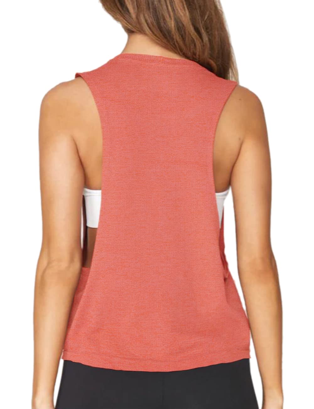 Donna Allenamento Fitness Canotte Ritagliato Senza maniche Palestra Yoga Corsa Atletico Camicie