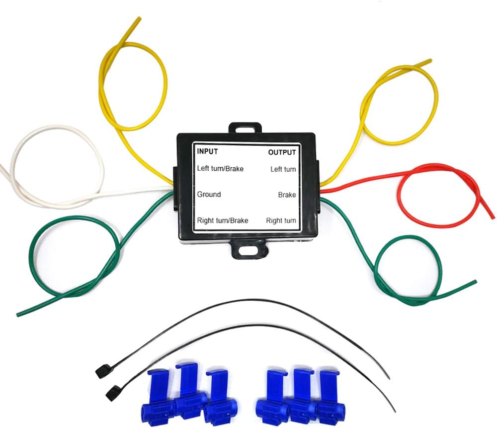 CARROFIX 2-to-3-Wire Splice-in Trailer Taillight Converter - Custom Fit Tail Light Converter for RV Dinghy Towing