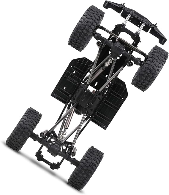 Go Kart Frame Kit, Go Kart Frame Front Bumper 313mm Wheelbase Chassis RC Car Frame RC Car Parts (with Tires)