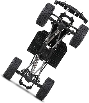 Go Kart Frame Kit, Go Kart Frame Front Bumper 313mm Wheelbase Chassis RC Car Frame RC Car Parts (with Tires)