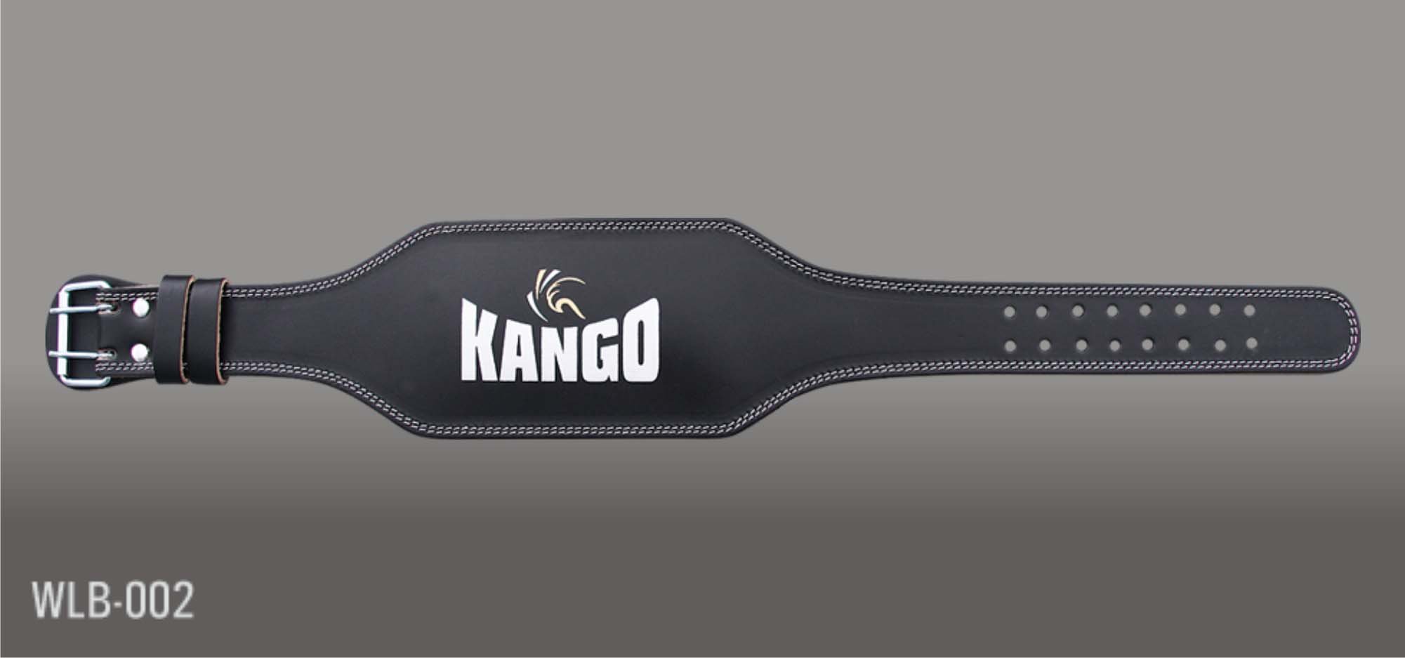 Weight Lifting Belt 6" Wide Kango Black Leather Board Medium Size