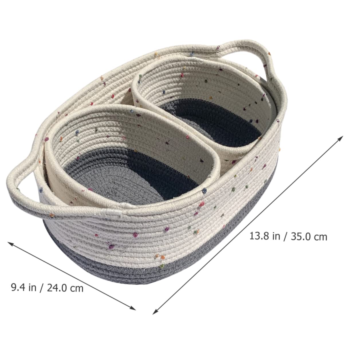 Garneck Cestino in Corda Di Cotone Porta Snack Organizer Da Comodino E Scrivania Decorazione Rustica Per La Casa