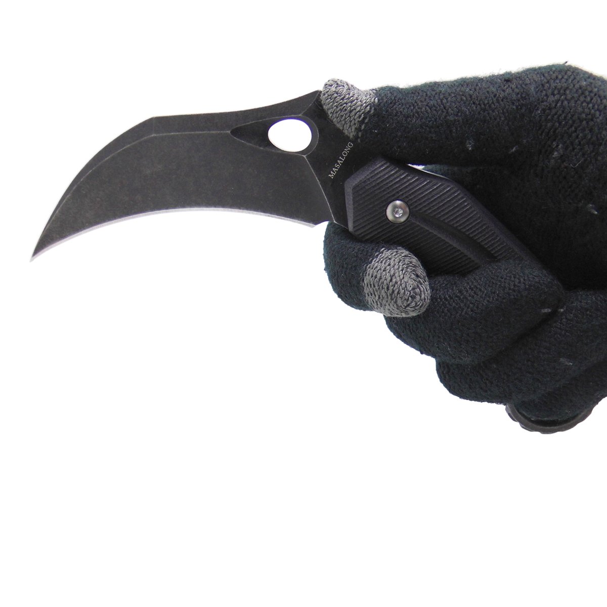 Masalong Pterosaurs im Freien kampierender beweglicher Verteidiger reparierte Krallenmesser karambit (black)