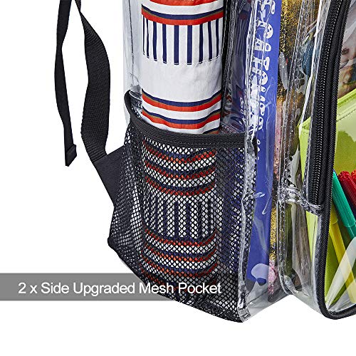 Edraco Clear Backpack, Heavy Duty See Through Backpack, Transparent Large Bookbag For College, Work, Security Travel & Sports #TOP5