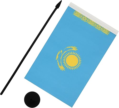 Miniatura 185 de Bandera de la bandera del Líbano de AZ, 3.9 x 5.9 in, bandera de escritorio libanesa, 5.9 x 3.9 in, barra y base de plástico negro