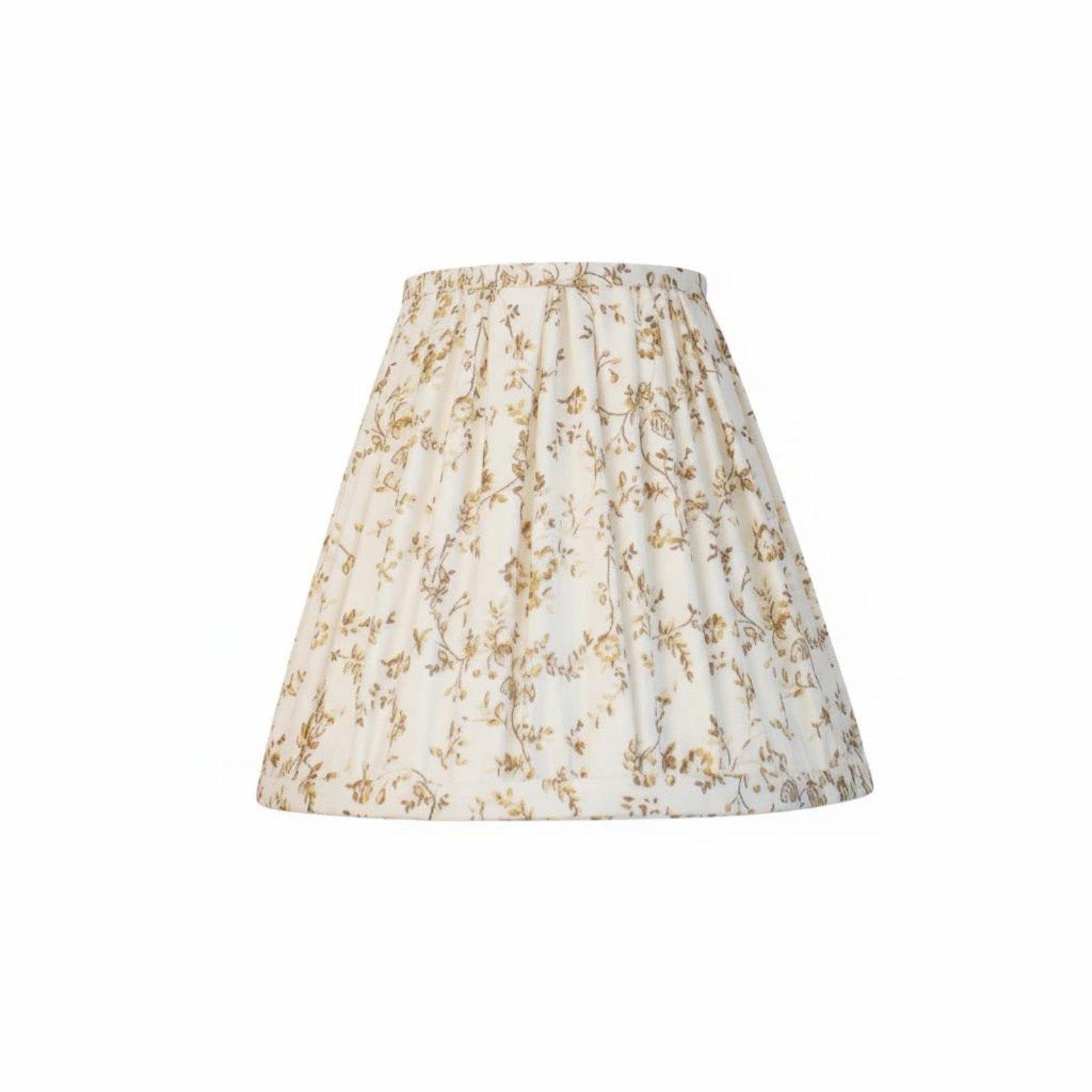 Pleated Textile Lampshade Decorative Lampshade Barrel Lamp Shade for DIY Enthusiasts, Bedroom, Living Room, Study Beige Gold Floral-image-27