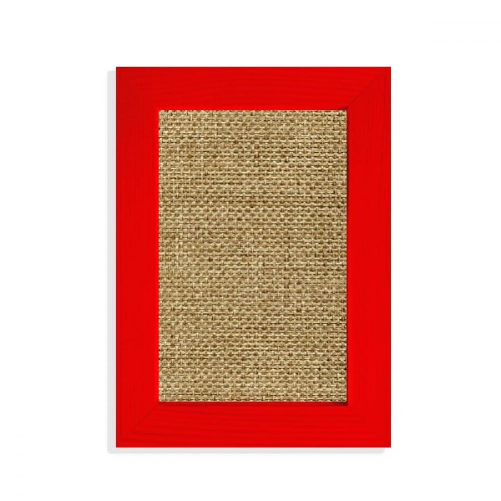 Cadre photo rouge en toile de jute pour salon bohème chic