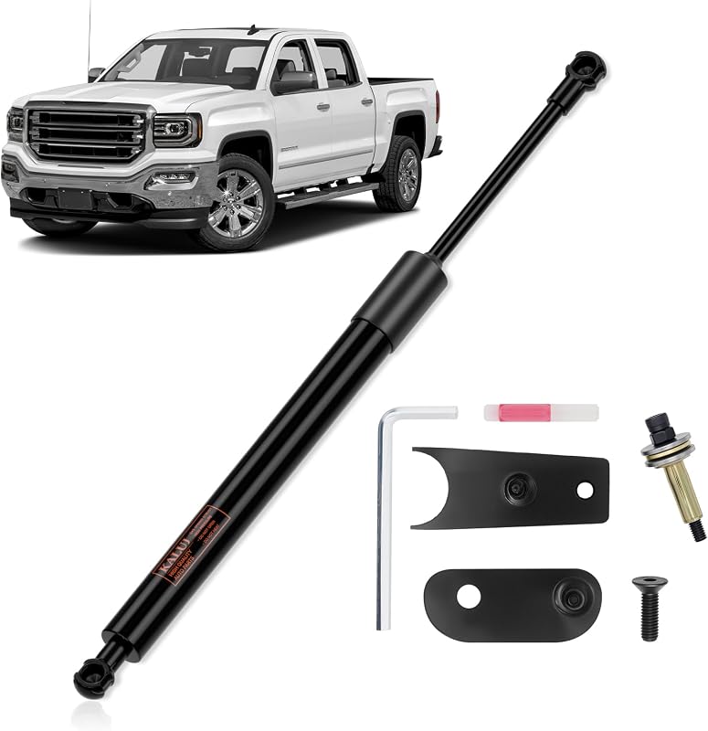 Amortecedor auxiliar da tampa traseira KALUJ para Chevrolet Silverado e GMC Sierra 1500, 2500 HD e 3500 HD – 1 unidade