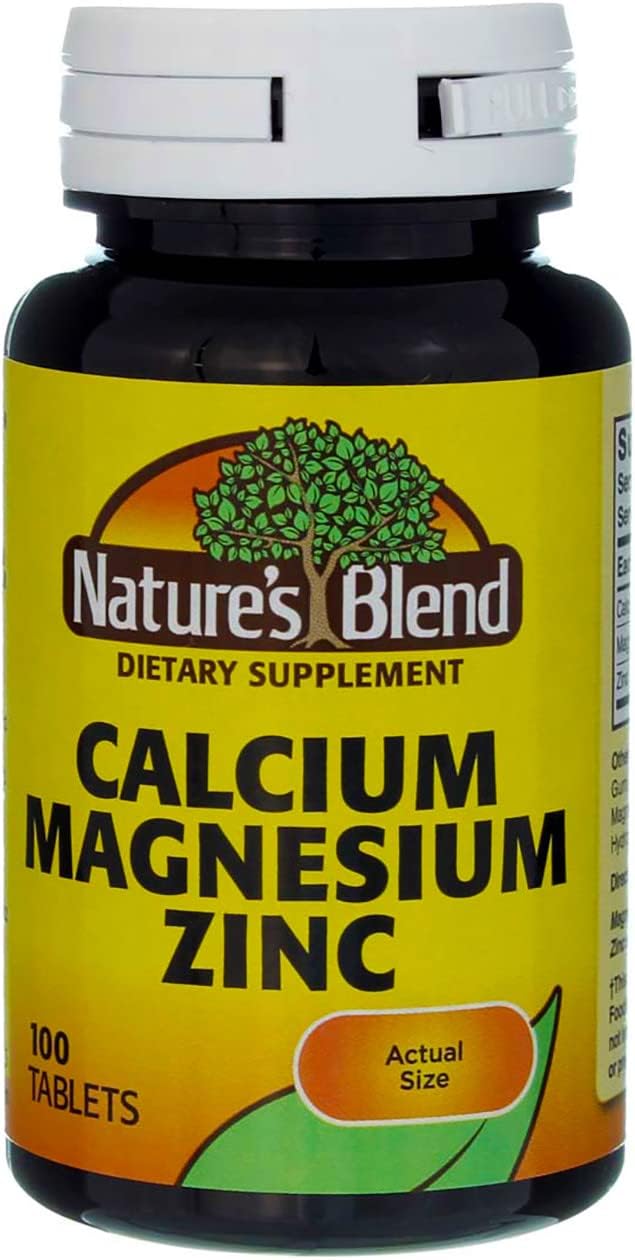 Sundown Calcium Magnesium & Zinc Caps, 100 Count (Pack of 2