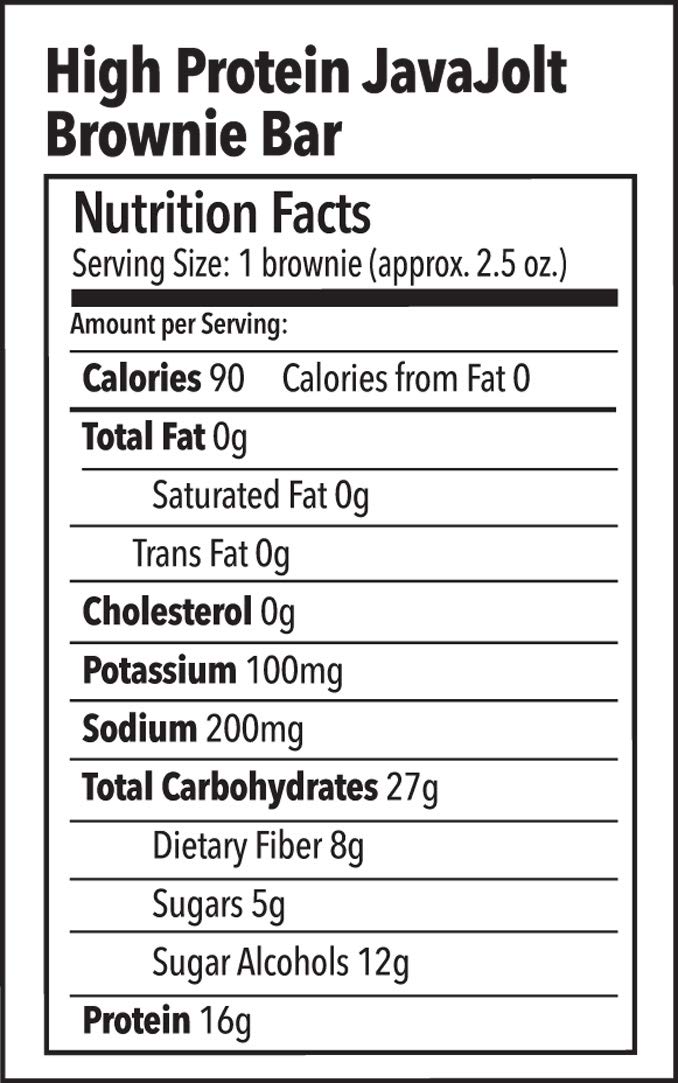 Simply Scrumptous High Protein Brownie Bar - JavaJolt