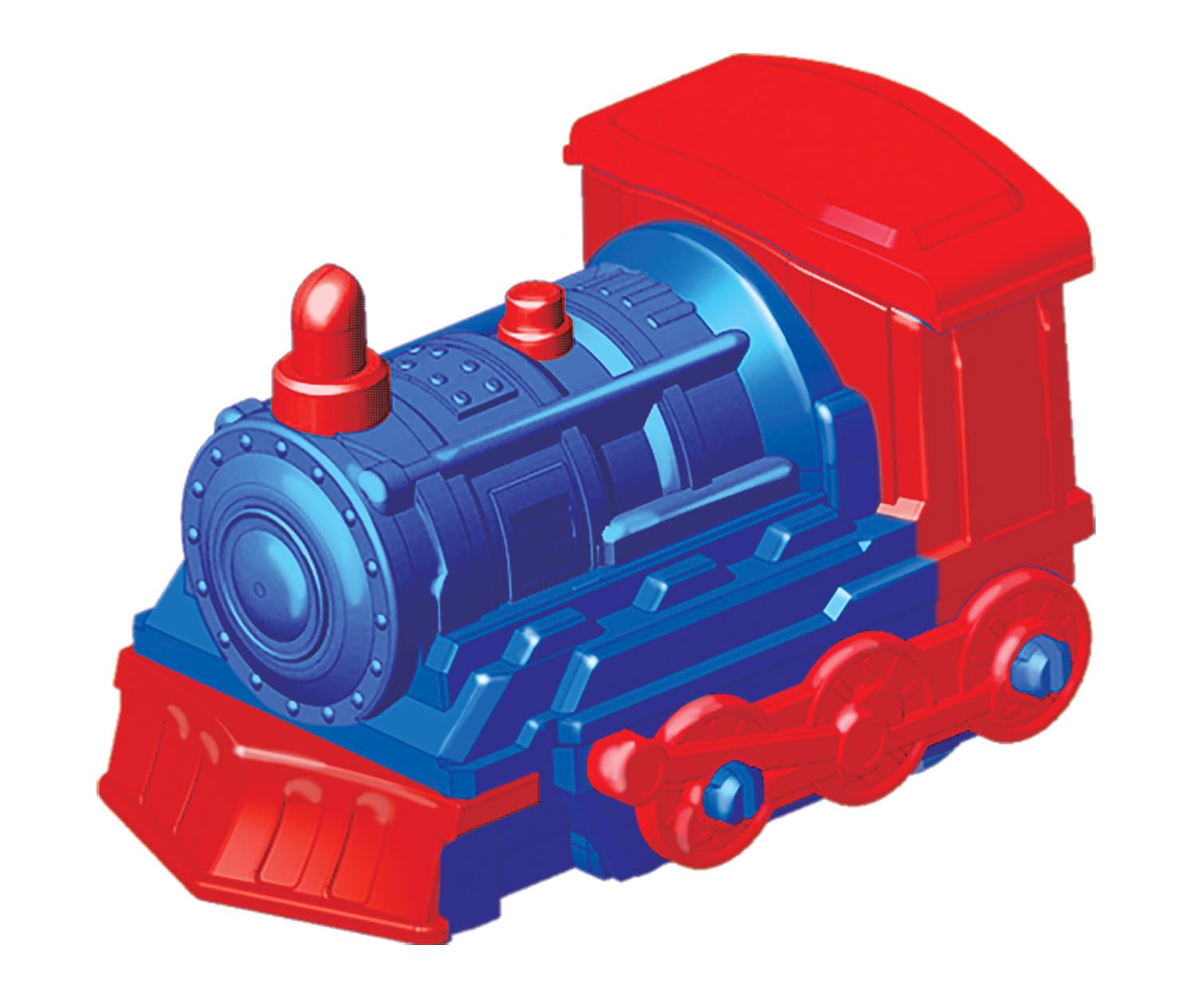 Micro Town Trains Die-Cast Vehicles, Set of 4 Colorful Train Toys, Ages 3+