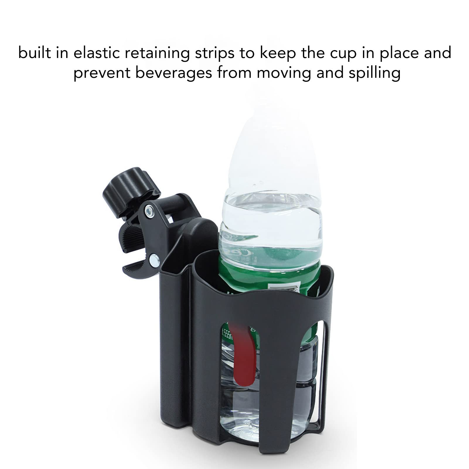 Portabicchieri Universale Per Passeggino E Bici - Con Portacellulare, Regolabile E Antiscivolo - Foto 3