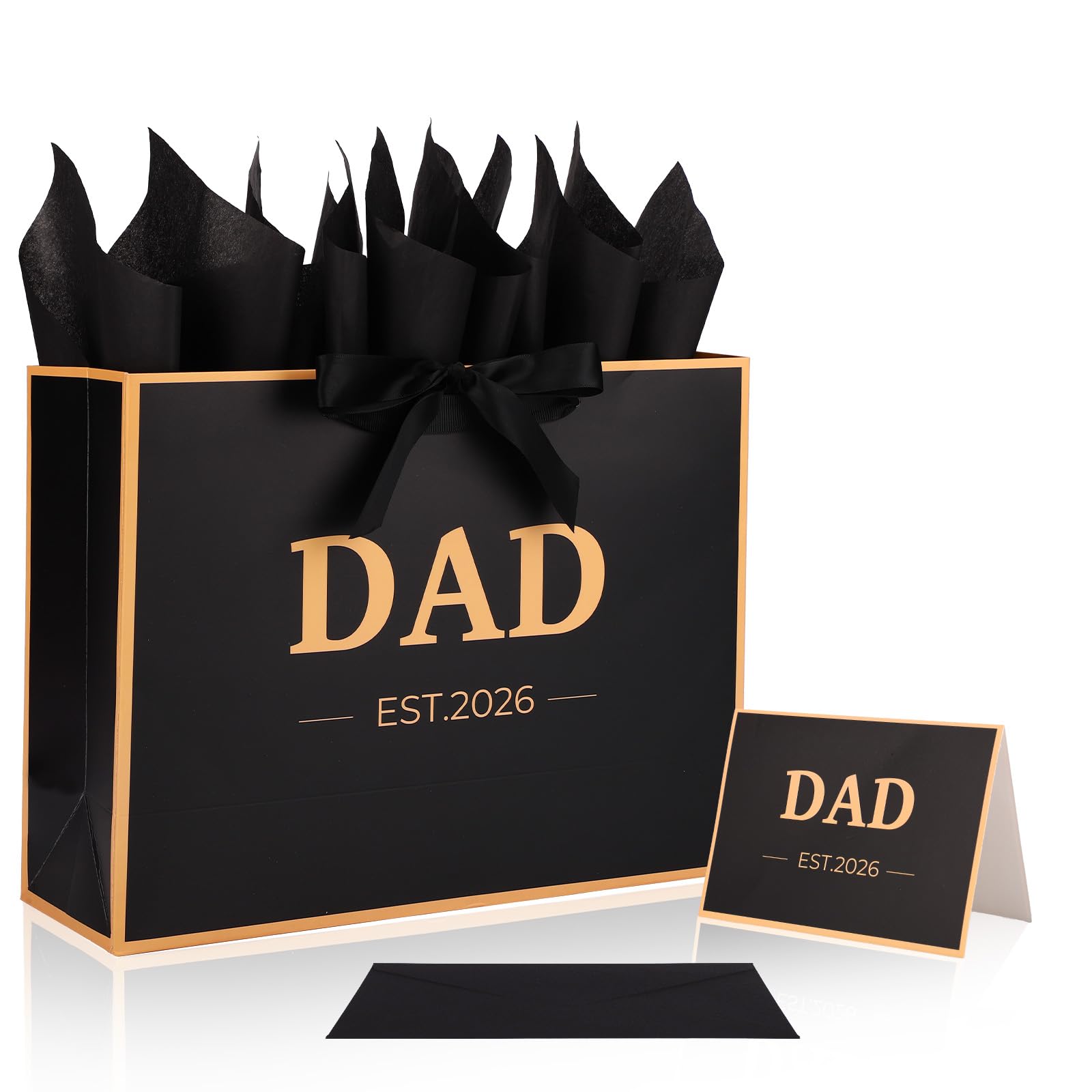 Gosknor Dad Gift Bag with Tissue Papers Card Envelope and Ribbons
