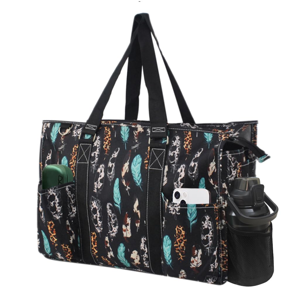 NGIL Zip-Top Tote Bag with Exterior Pockets for Working Women, Teachers, Nurses, and Moms, Design in USA